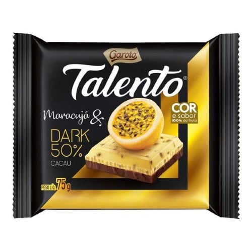 Chocolate Garoto Talento Dark Maracujá 75g