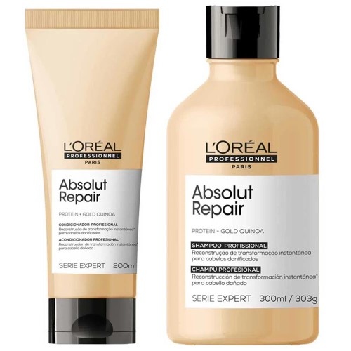 L`oréal Professionnel Absolut Repair Gold Quinoa + Protein Kit – Shampoo + Condicionador