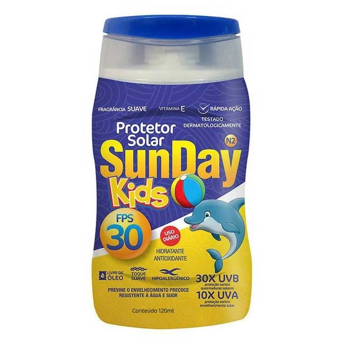 Protetor Solar Sunday Kids FPS 30 120ml