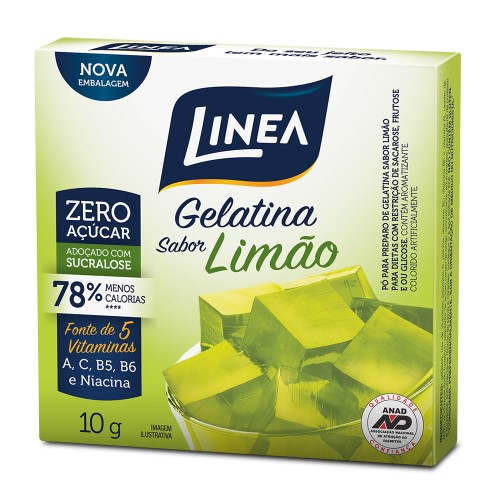 Gelatina Linea sucralose Limão 10g