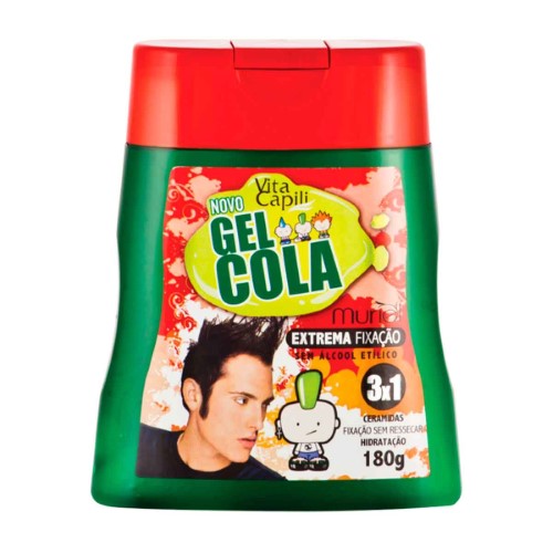 Gel Cola Capilar Vertical Vita Capili Muriel Cor Verde com 180g