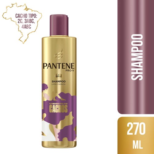 Shampoo Pantene Unidas Pelos Cachos com 270ml