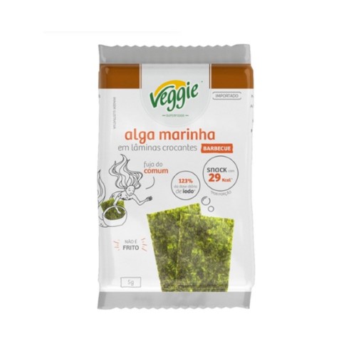 Snack Veggie de Alga Marinha Barbecue com 5g