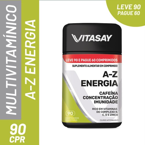 Suplemento Vitamínico Vitasay A-Z Energia 90 Comprimidos