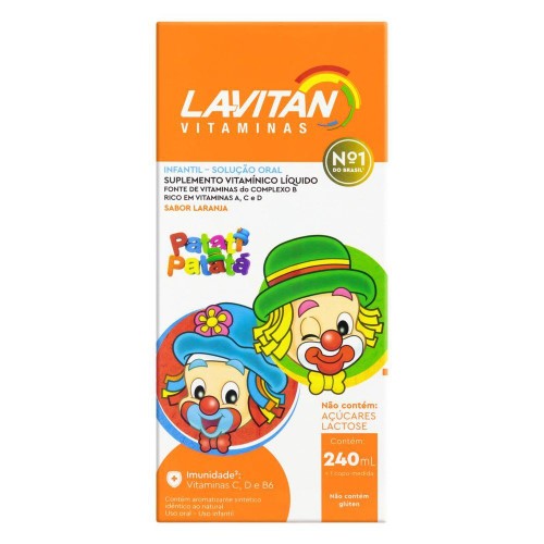 Lavitan Infantil Solução Oral Sabor Laranja com 240ml