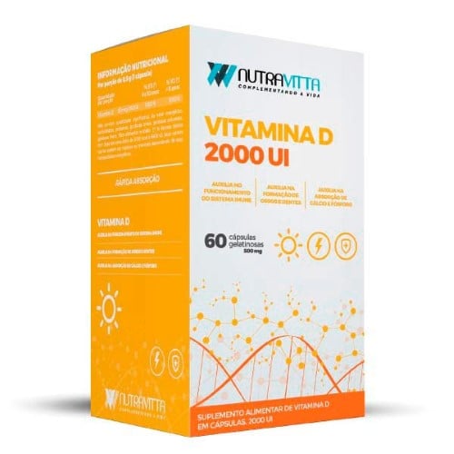 Nutravitta Vitamina D 2000Ui C/ 60 Cápsulas Sorocaps