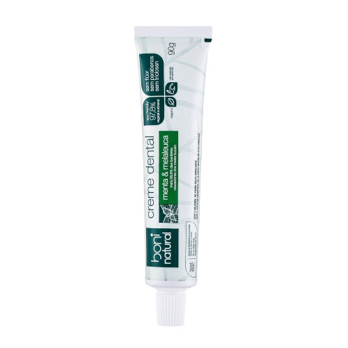 Creme Dental Boni Natural Sem Flúor Menta & Melaleuca 90g