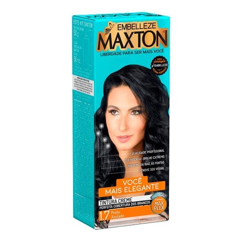 Tintura Creme Maxton Preto Azulado 1.7