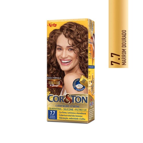 Tintura Permanente Cor&Ton Niely 7.7 Marron Dourado