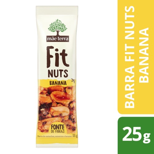 Barra Mãe Terra Fit Nuts Castanhas, Sementes e Banana 25g