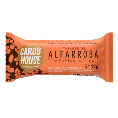 Alfarroba Bombom Castanha Caju Carob House 12g