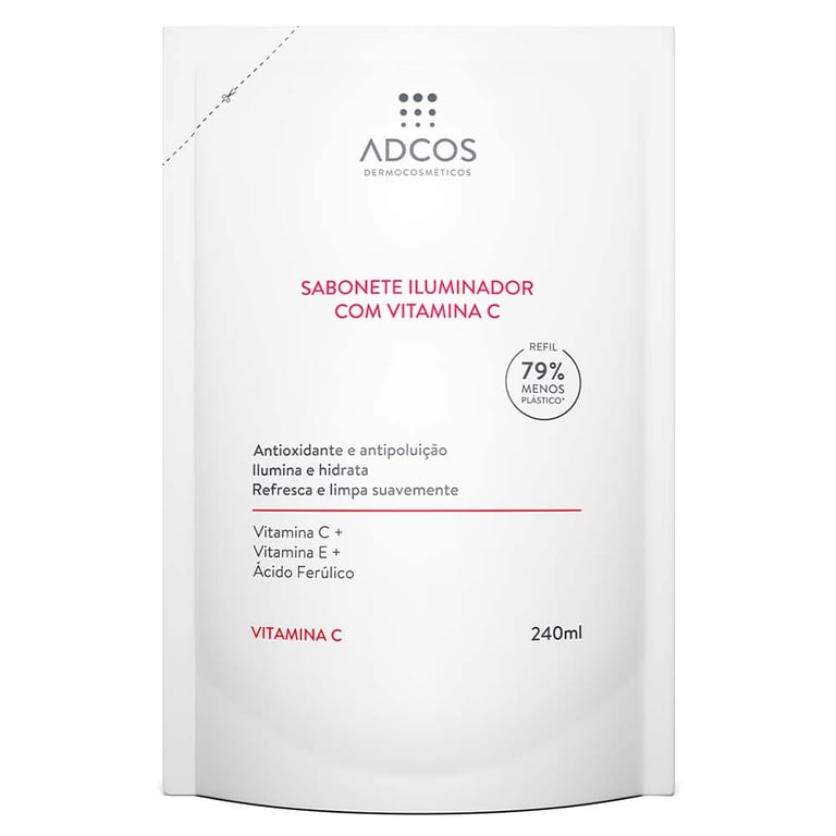 Sabonete Iluminador Adcos Vitamina C Refil 240ml