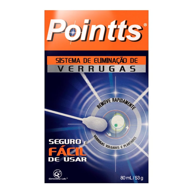 Pointts Anti Verrugas Com 12 Aplicações 80ml