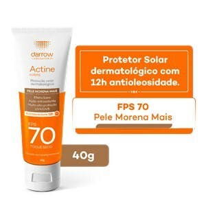 Protetor Solar Darrow Actine FPS 70 Pele Morena Mais 40g