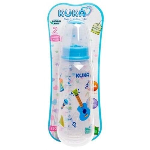 Kuka Mamadeira Nat Color Azul 250Ml - 1541