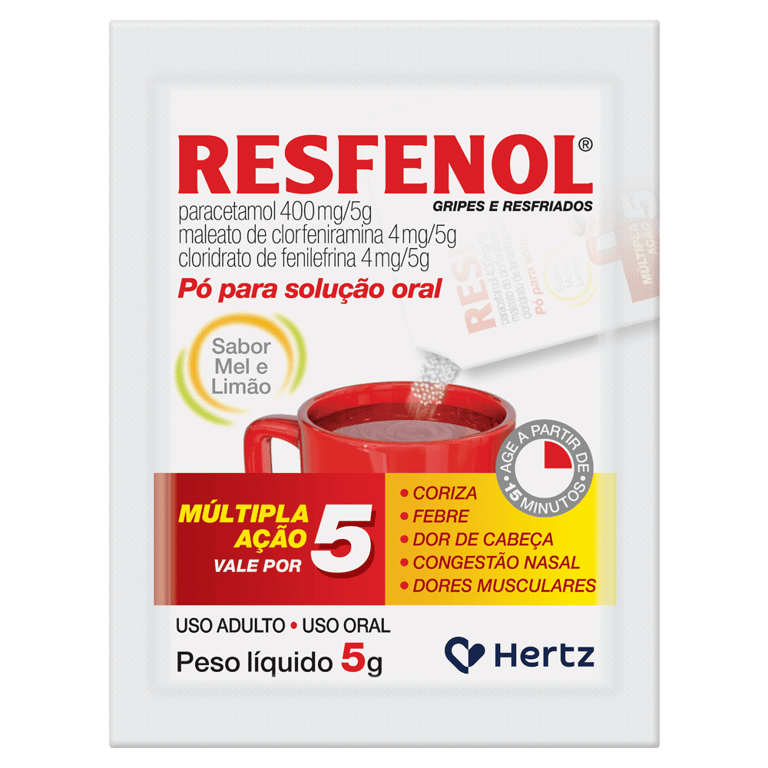 Resfenol Mel e Limão sachê com 5g