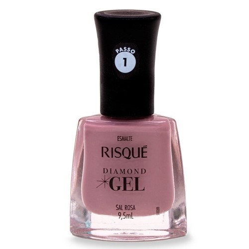 Esmalte Cremoso Risqué Diamond Gel Sal Rosa 9,5ml