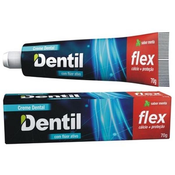 Creme Dental Dentil Flex Ultra com flúor, menta com 70g