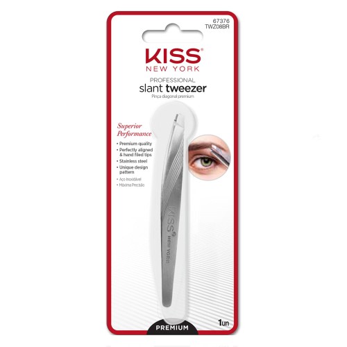 Pinça Ponta Diagonal Premium Kiss NY - Slant Tweezer