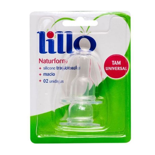 Bico de Mamadeira Lillo Naturform em Silicone Universal com 2 Unidades