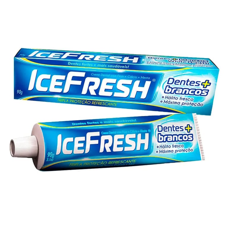 Creme Dental Ice Fresh Dentes + Brancos menta, 1 unidade com 90g