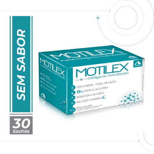 Colágeno Hidrolisado Motilex Apsen Sem Sabor 30 Saches 3g