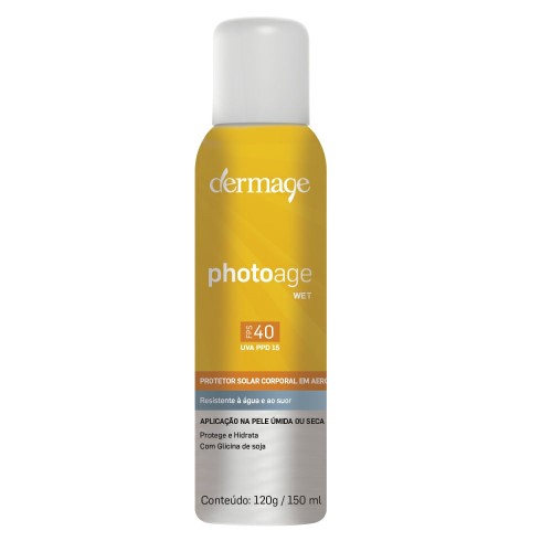 Protetor Solar Aerossol Corporal Dermage Photoage Wet Fps40 150ml