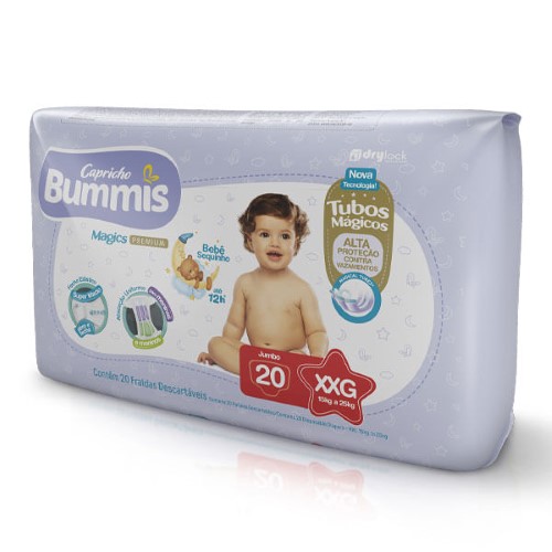 Fralda Capricho Bummies Jumbo XXG 20 Unidades