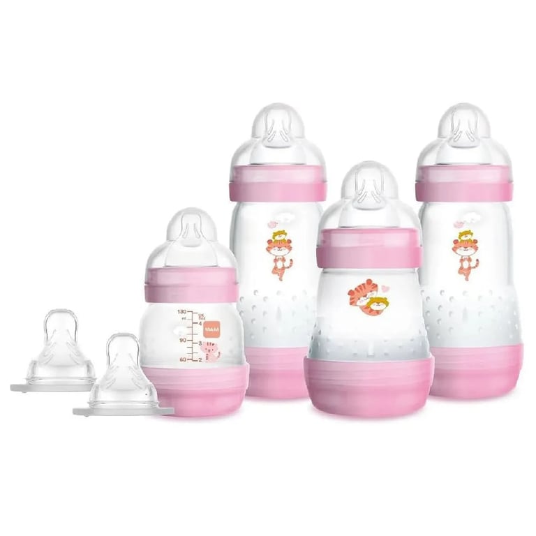 Kit Mamadeira MAM Easy Start Gift Set Rosa com 4 unidades