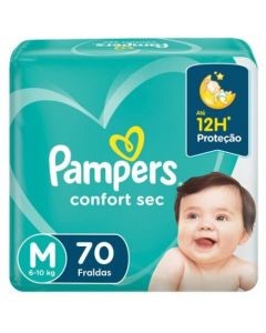 Fralda Pampers Confort Sec M 70 Unidades