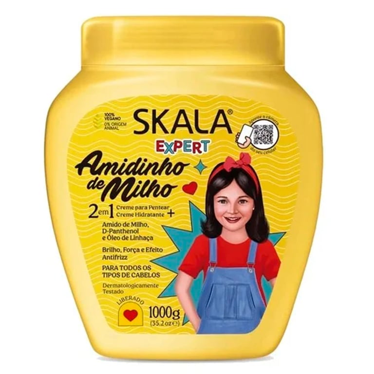 Creme De Tratamento Skala 2 em 1 Amidinho de Milho 1Kg