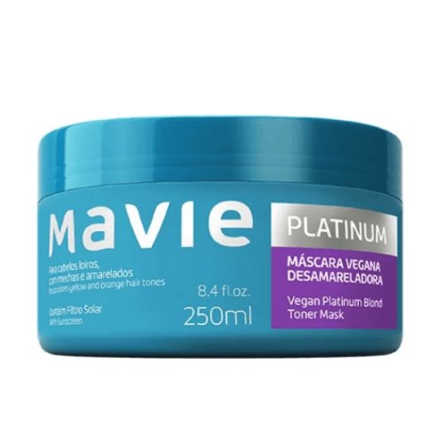 Máscara Capilar Mavie Vegana Platinum Desamarelador 250ml