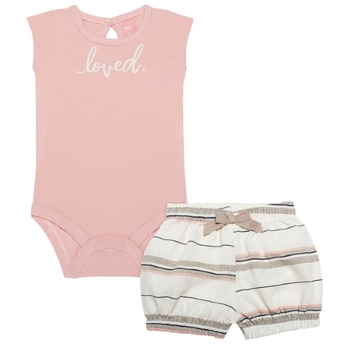 Body regata c/ Shorts para bebê Loved Candy - TMX