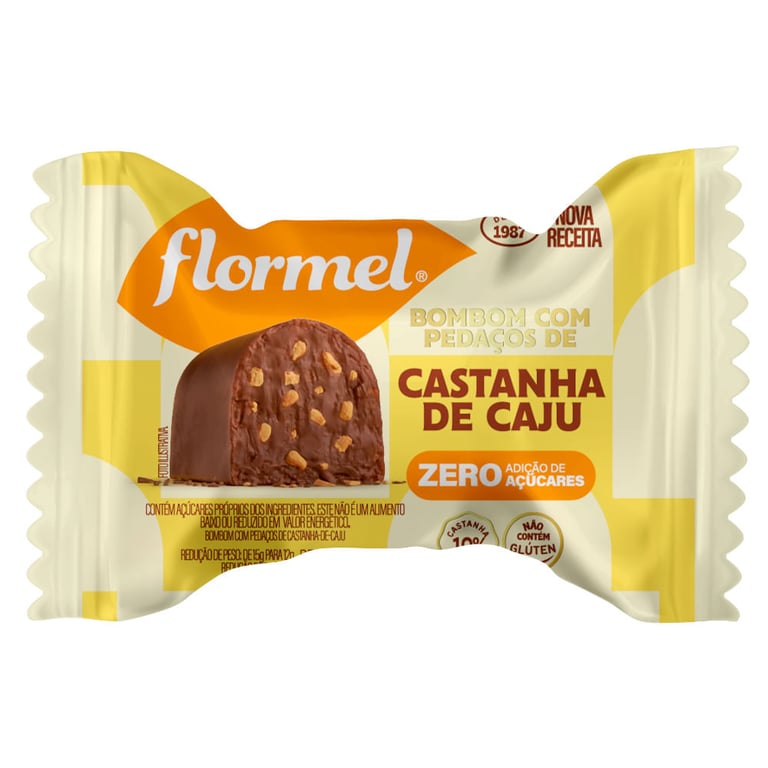 Bombom Flormel Com Castanha de Caju 12g