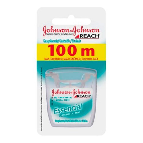 Fio Dental Johnsons Reach Essencial Sabor Menta 100 Metros