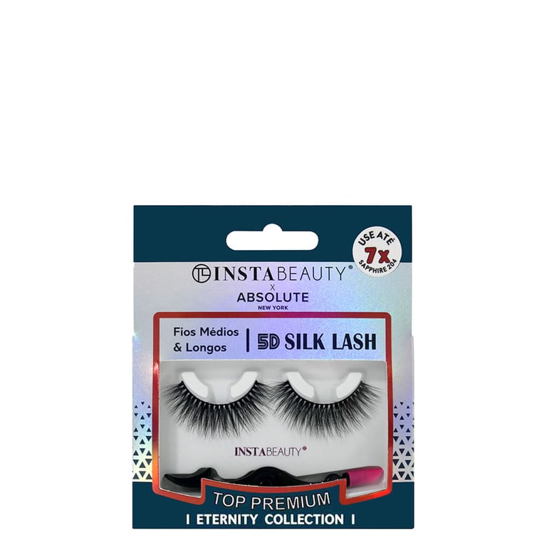 Instabeauty 5D Silk Lash Sapphire 204 Preto - Cílios Postiços