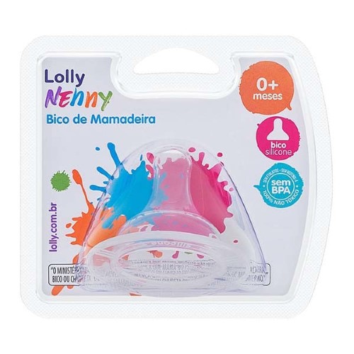 Bico De Mamadeira Lolly Nenny 0+ Meses Silicone 1 Unidade