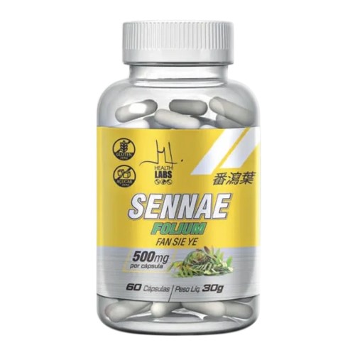 Sennae Folium 500mg Health Labs com 60 Cápsulas