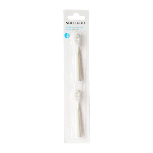 Refil Escova Dental Multilaser Elétrica para HC084/HC085 2 Unidades Branco HC111