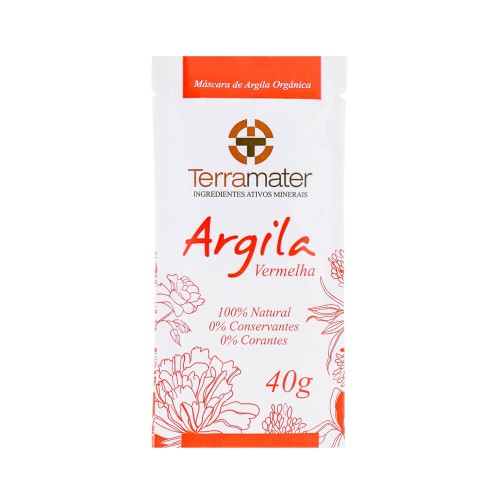 Máscara de Argila Vermelha Orgânica 40g – Terramater