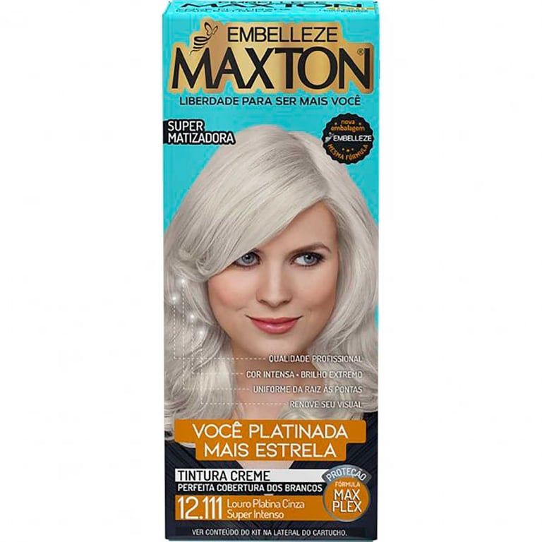 Tintura Maxton 12.11 - Louro platinado cinza