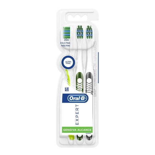 Escova de Dente Oral-B Expert Gengiva Alcance Ultra FIna com 3 unidades