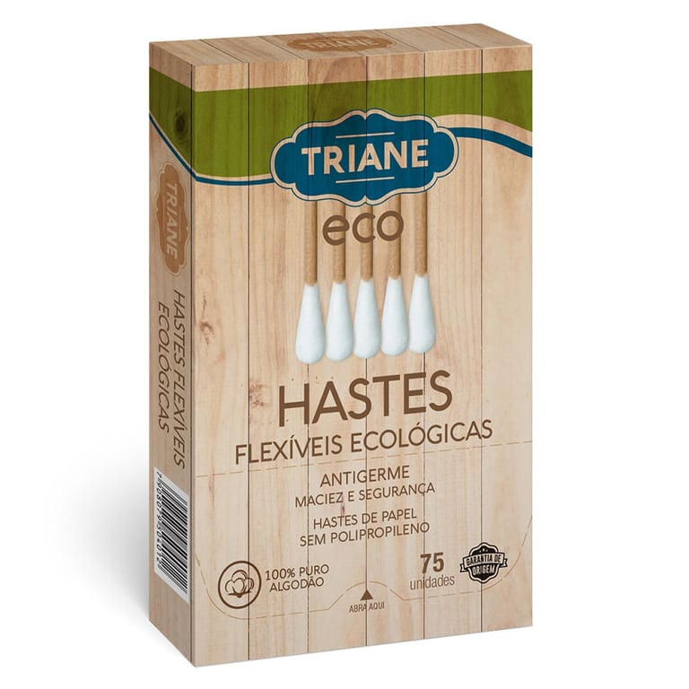 Hastes Flexíveis Triane Ecológicas 75 unidades