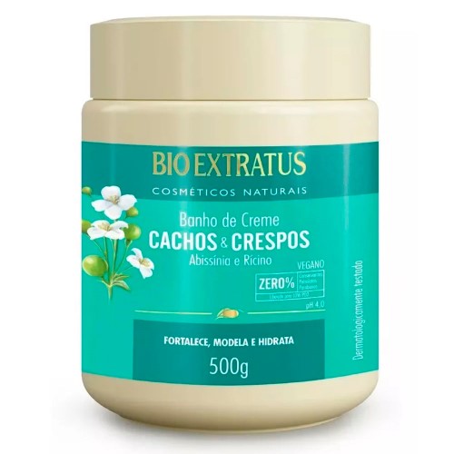 Banho de Creme Cachos e Crespos - Bio Extratus - 500g