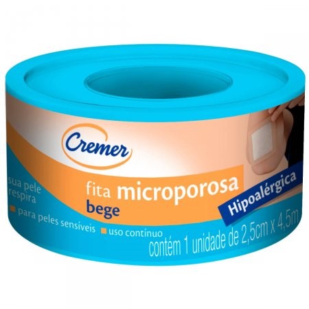 Fita Micropore Cremer 2,5Cmx4,5M Bege temaqui