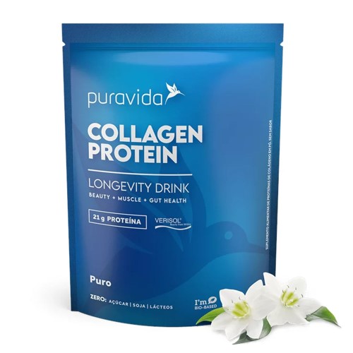 Colágeno Hidrolisado Collagen Protein Puro Puravida 450g