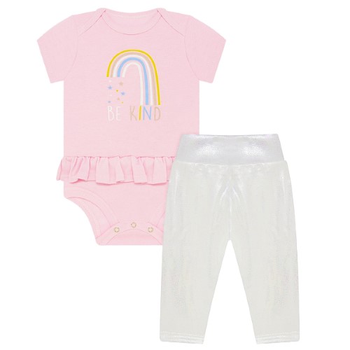 Body babadinhos c/ Legging para bebê Arco-Íris - Baby Gut 