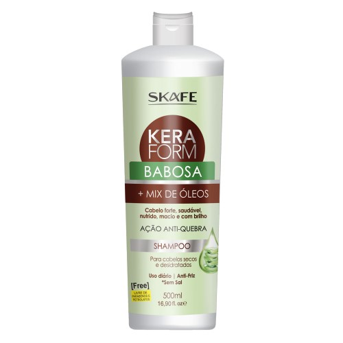 Shampoo Keraform Babosa e Mix de Óleos Skafe