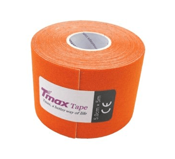 Bandagem Elástica Kinesio TMax - Laranja - 5cm x 5m