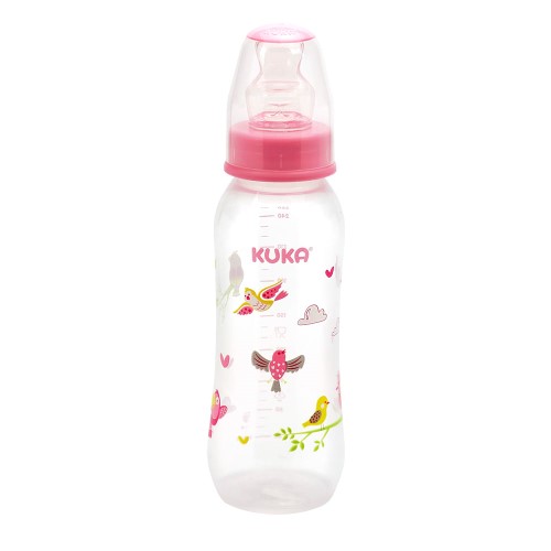 Mamadeira Natural Color Orto Nº2 rosa 250ml Kuka